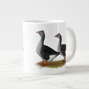 Tufted Toulouse Geese Large Coffee Mug