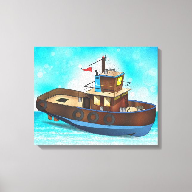 Tug Boat Canvas Print (Front)