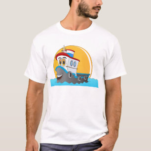 Tug Boat Cartoon T-Shirt