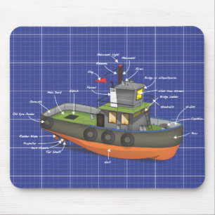 Tug Boat Mouse Mat