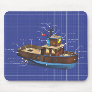 Tug Boat Mouse Mat