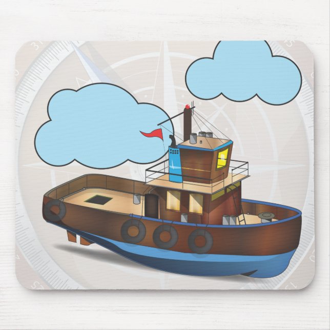 Tug Boat Mouse Mat (Front)
