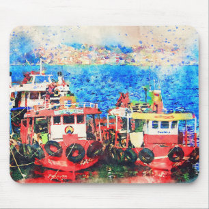 Tug Boats Mouse Mat