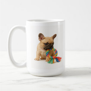 Tug Me Later – French Bulldog Pup with Rope Toy Coffee Mug