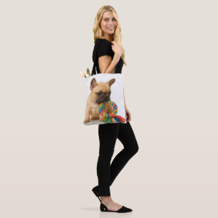 Tug Me Later – French Bulldog Pup with Rope Toy Tote Bag
