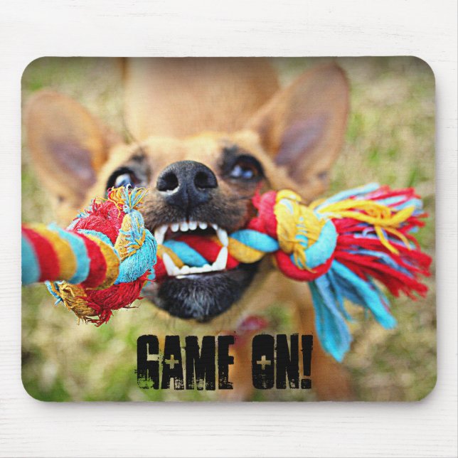 Tug o War Chihuahua Mouse Mat (Front)