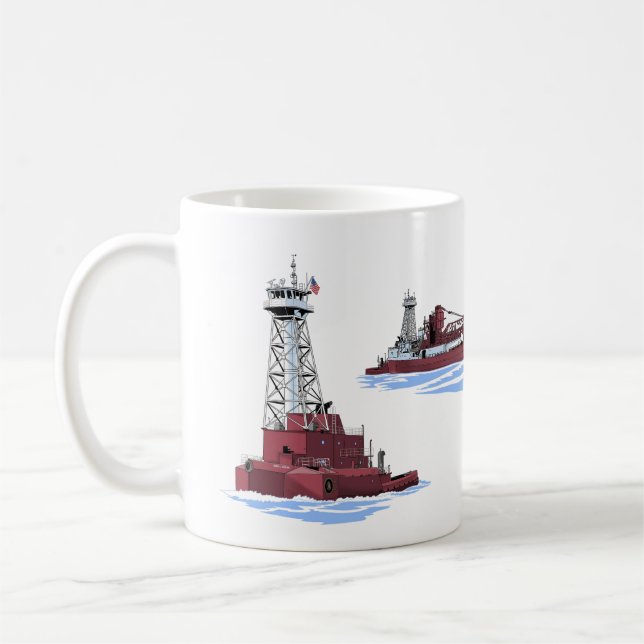 Tug Olive L. Moore and barge Lewis J. Kuber (K&K) Coffee Mug (Left)