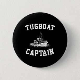 Tugboat Captain 6 Cm Round Badge