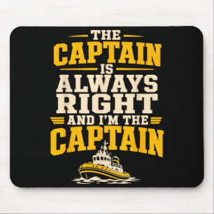Tugboat captain funny boat operator mouse mat