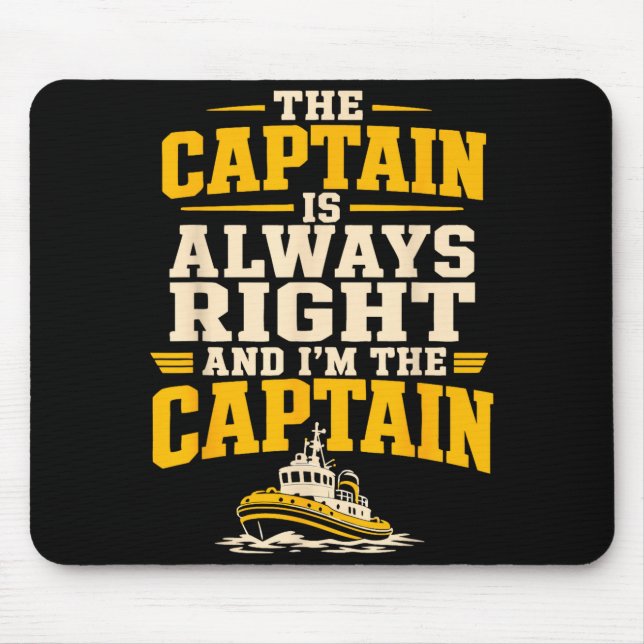 Tugboat captain funny boat operator  mouse mat (Front)
