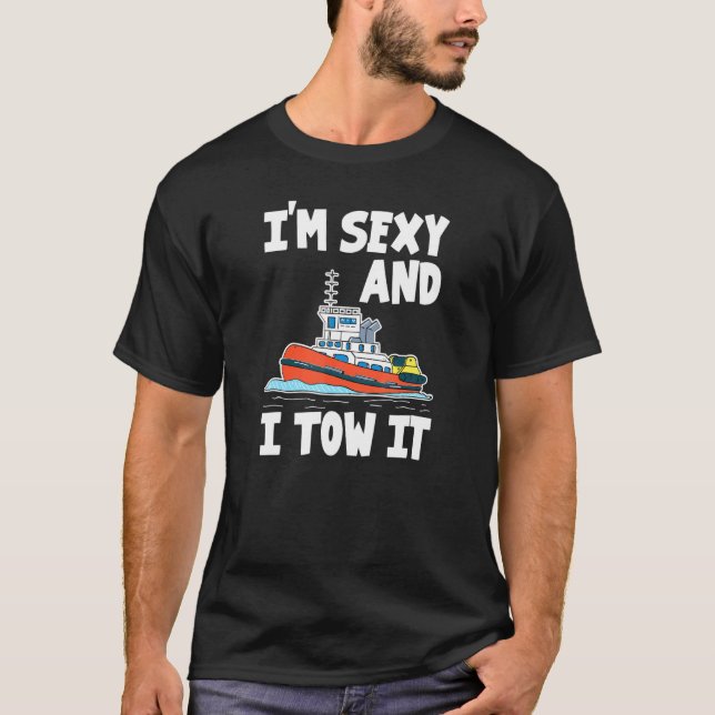Tugboat Captain Skipper Tug Boat Towboat Operator T-Shirt (Front)