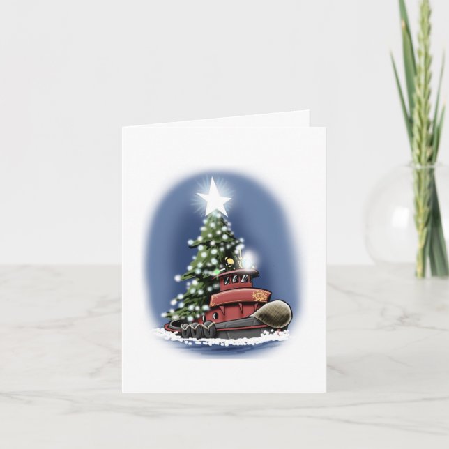 Tugboat Christmas card (Front)