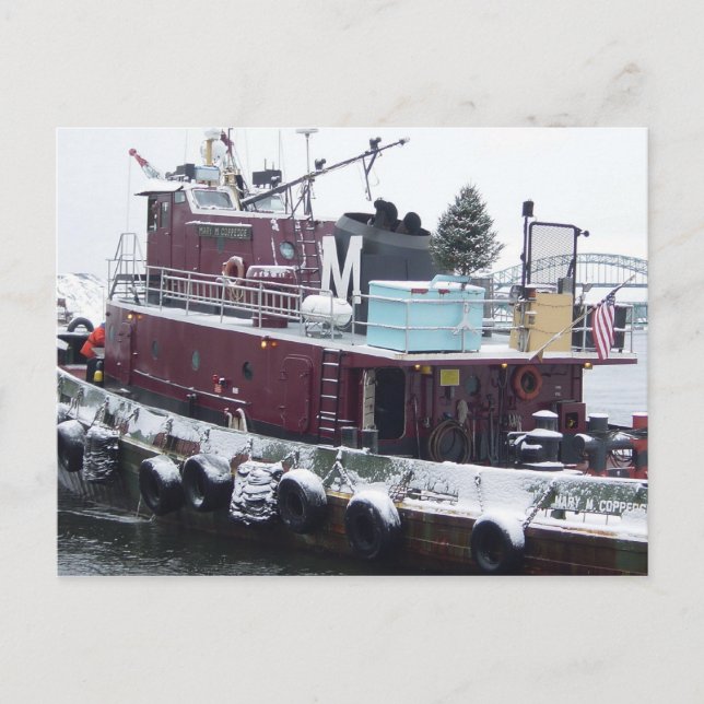 tugboat holiday postcard (Front)