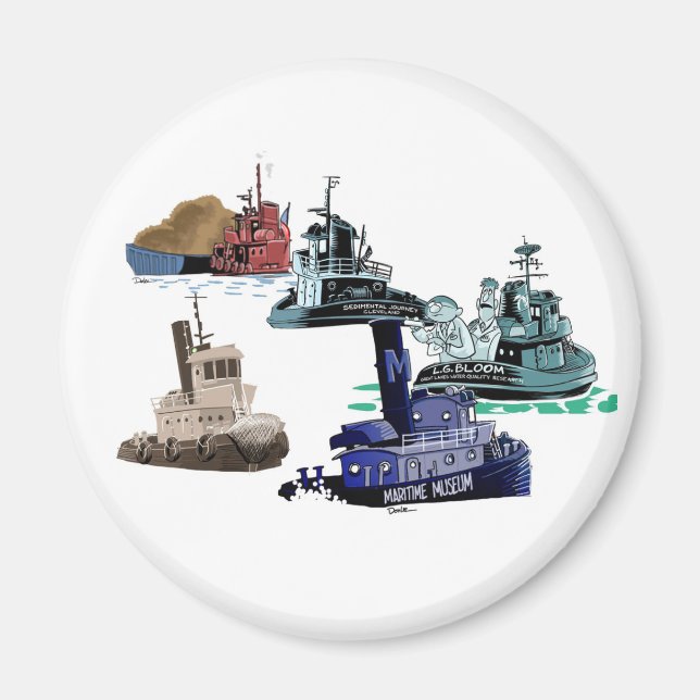 Tugboat medley magnet (Front)