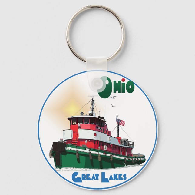 Tugboat Ohio Key Ring (Front)