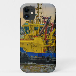 Tugboat sailing at river, montevideo, uruguay Case-Mate iPhone case