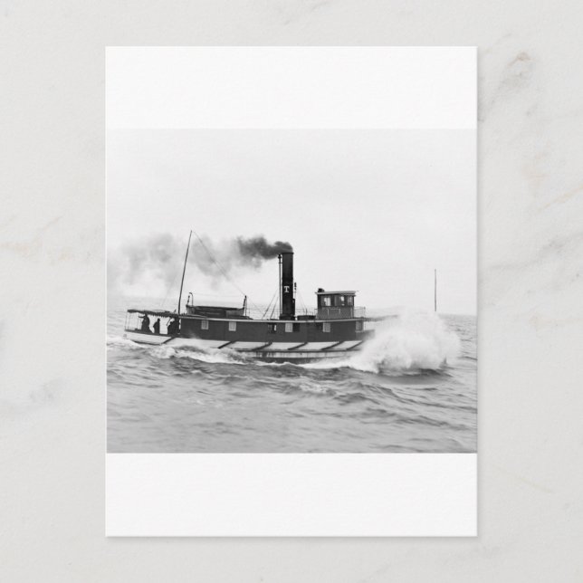 Tugboat William Sprague, late 1800s Postcard (Front)