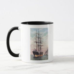 Tugboats Towing a Ship to Sea Mug