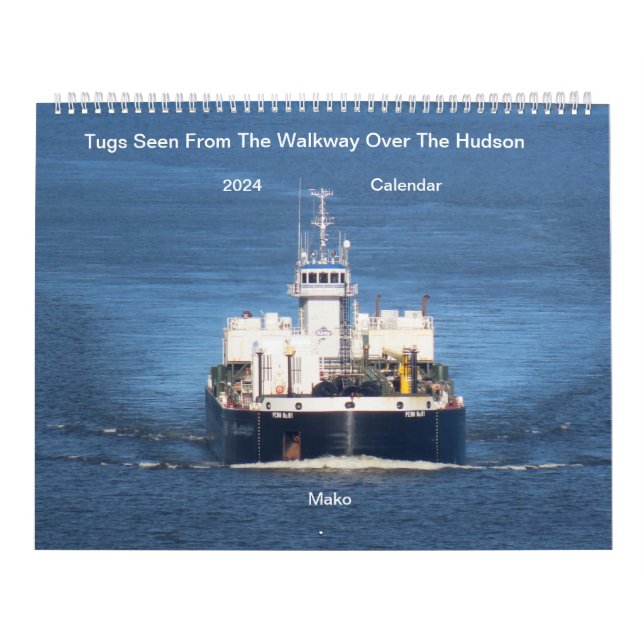 Tugs Seen From The Walkway Over The Hudson 2024 Calendar (Cover)