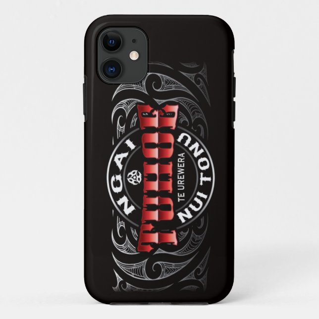 Tuhoe Lifer Moko Red Chrome Case-Mate iPhone Case (Back)