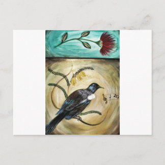 Tui and Flowers Postcard