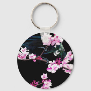 Tui Bird in the Cherry Blossoms Key Ring