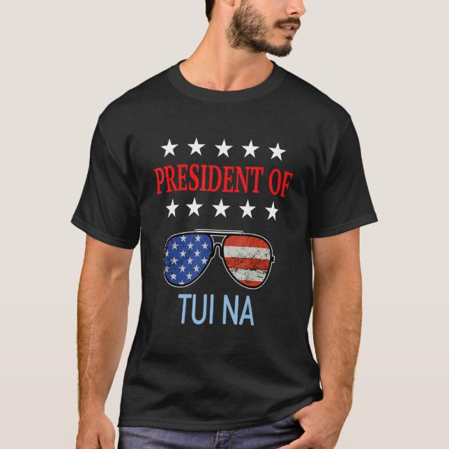 Tui Na Healing Accessories  Usa Flag Therapist Say T-Shirt (Front)
