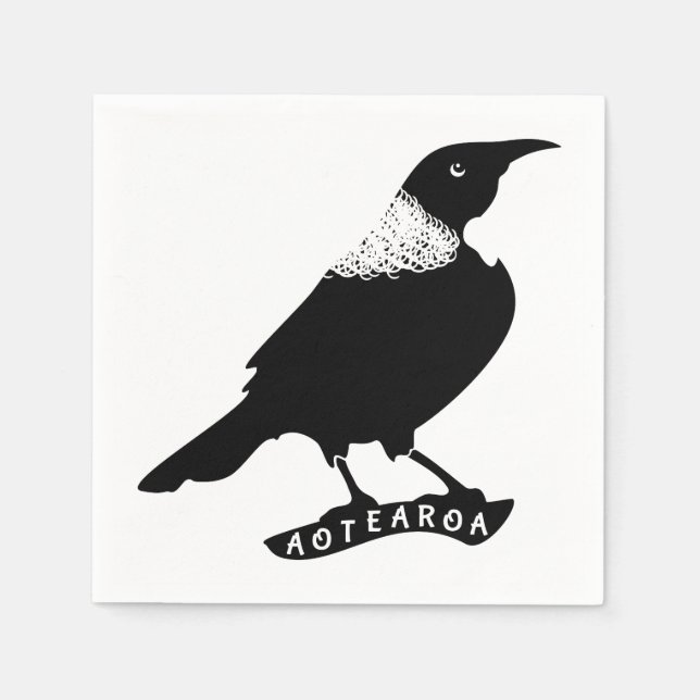 Tui | New Zealand Native Bird Napkin (Front)