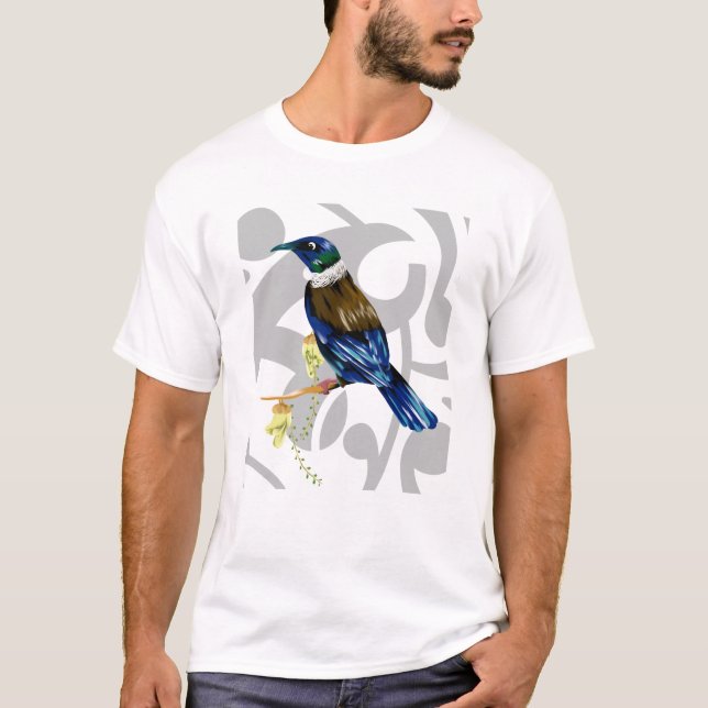 Tui New Zealand native bird T-Shirt (Front)