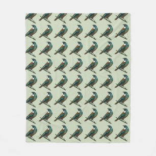 Tui New Zealands Bird Fleece Blanket