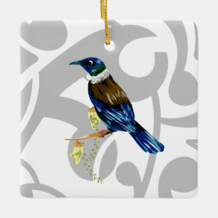 Tui NZ Bird Ceramic Ornament