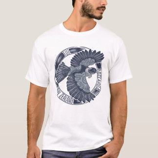 Tui Woodcut print style design T-Shirt