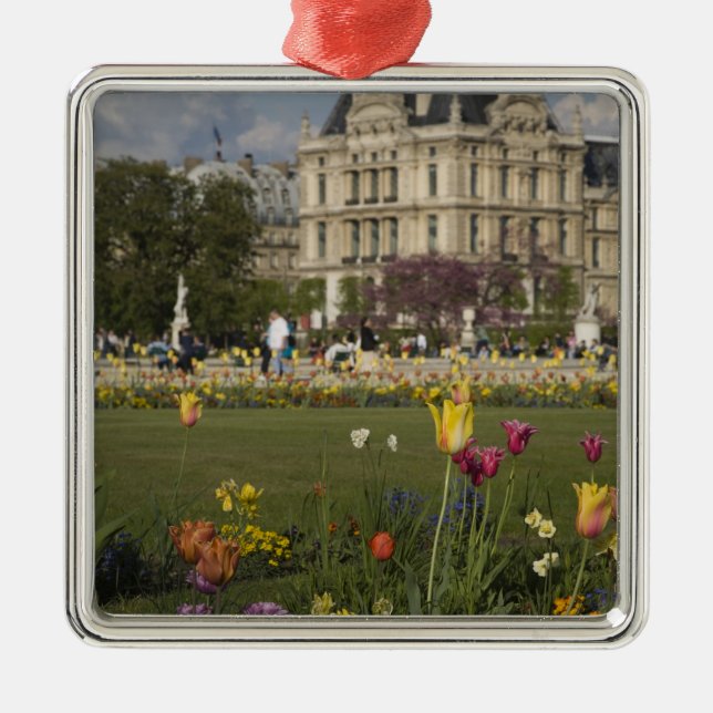 Tuileries Garden, Louvre, Paris, France Metal Tree Decoration (Front)