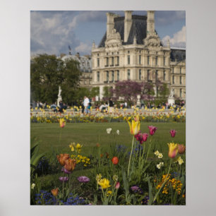 Tuileries Garden, Louvre, Paris, France Poster