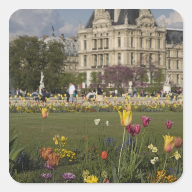 Tuileries Garden, Louvre, Paris, France Square Sticker (Front)