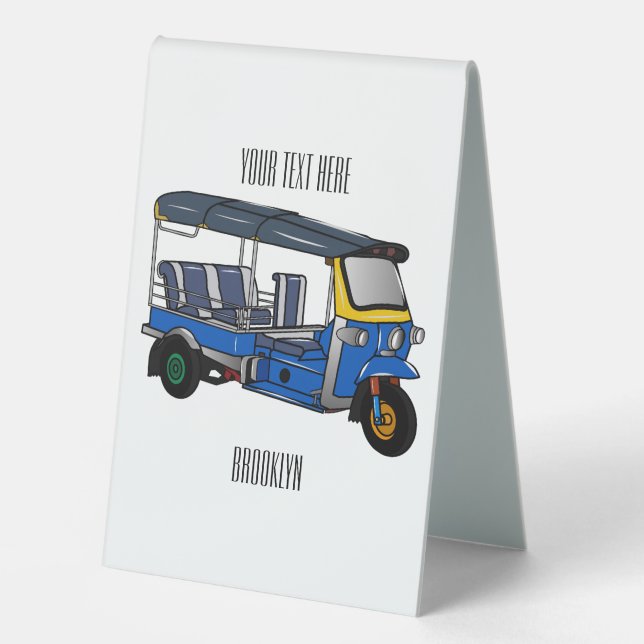 Tuk tuk cartoon illustration (Front)