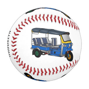 Tuk tuk cartoon illustration baseball