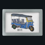 Tuk tuk cartoon illustration belt buckle<br><div class="desc">Tuk tuk cartoon illustration</div>