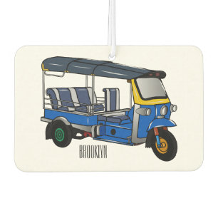 Tuk tuk cartoon illustration car air freshener