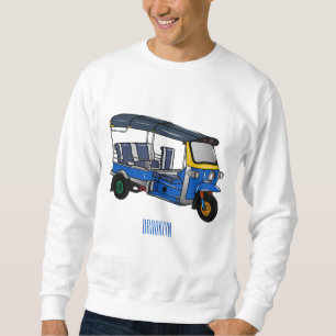Tuk tuk cartoon illustration sweatshirt
