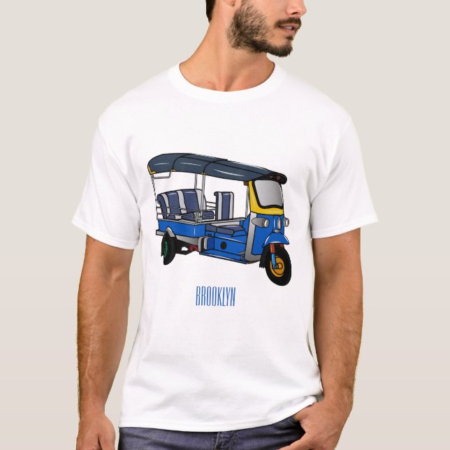 Tuk tuk cartoon illustration T-Shirt (Front)