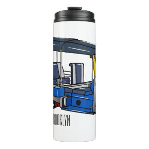 Tuk tuk cartoon illustration thermal tumbler