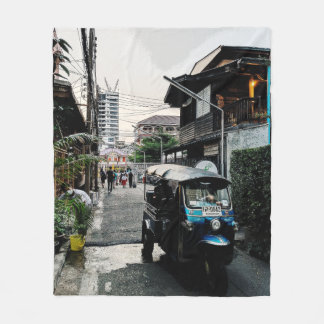 Tuk Tuk In Bangkok Thailand Fleece Blanket