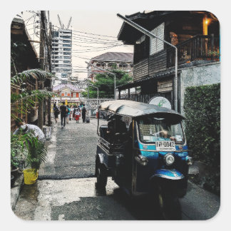 Tuk Tuk In Bangkok Thailand Square Sticker