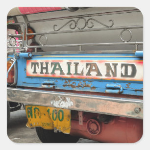 Tuk-tuk taxi Bangkok Thailand Square Sticker