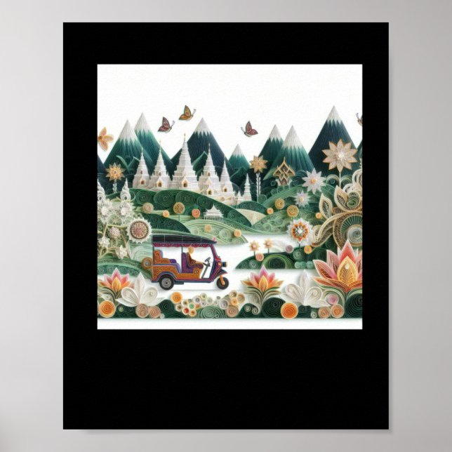 Tuk Tuk Thailand #1 Sticker  Poster (Front)