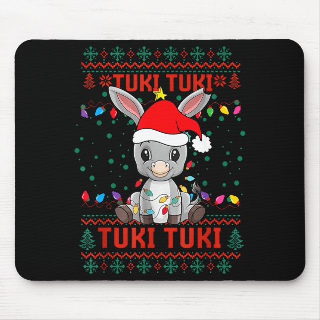Tuki Tuki Santa Hat Spanish Mexican Christmas Swea Mouse Mat (Front)
