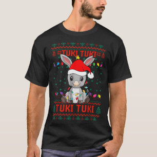 Tuki Tuki Santa Hat Spanish Mexican Christmas Swea T-Shirt
