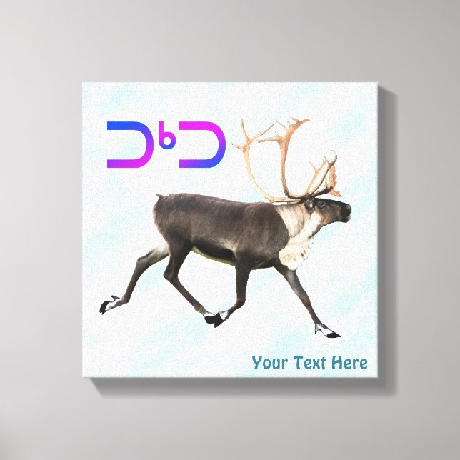 Tuktu - Caribou On Snow Canvas Print (Front)
