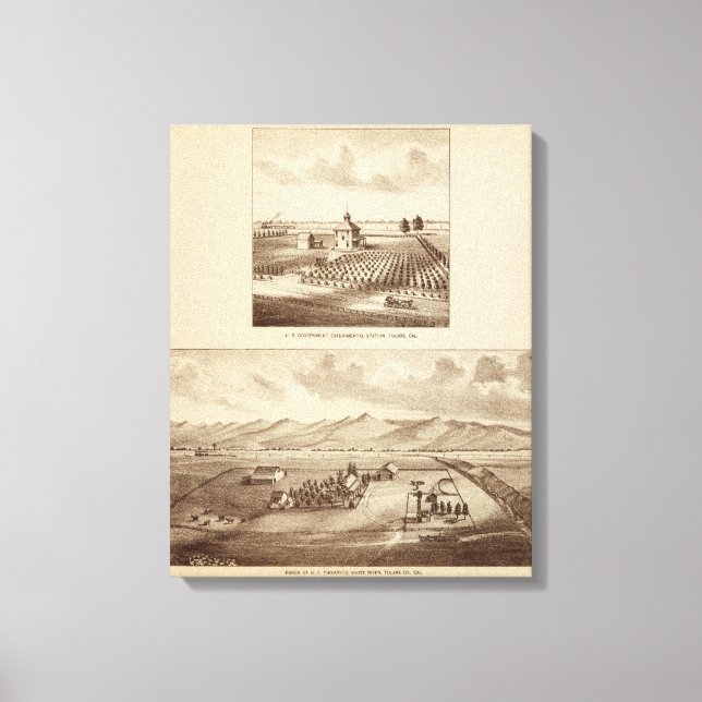 Tulare Co ranch, station Canvas Print (Front)